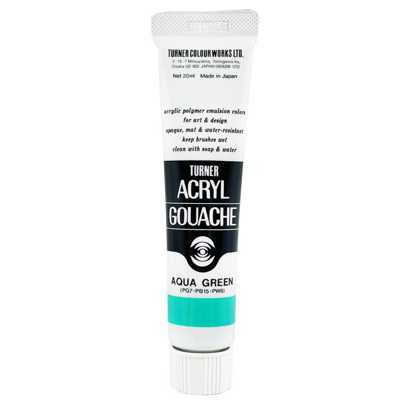 Turner Colour Works Acryl Gouache Artist Acrylic Paint - Single 20 ml Tube - Aqua Green - Image 1